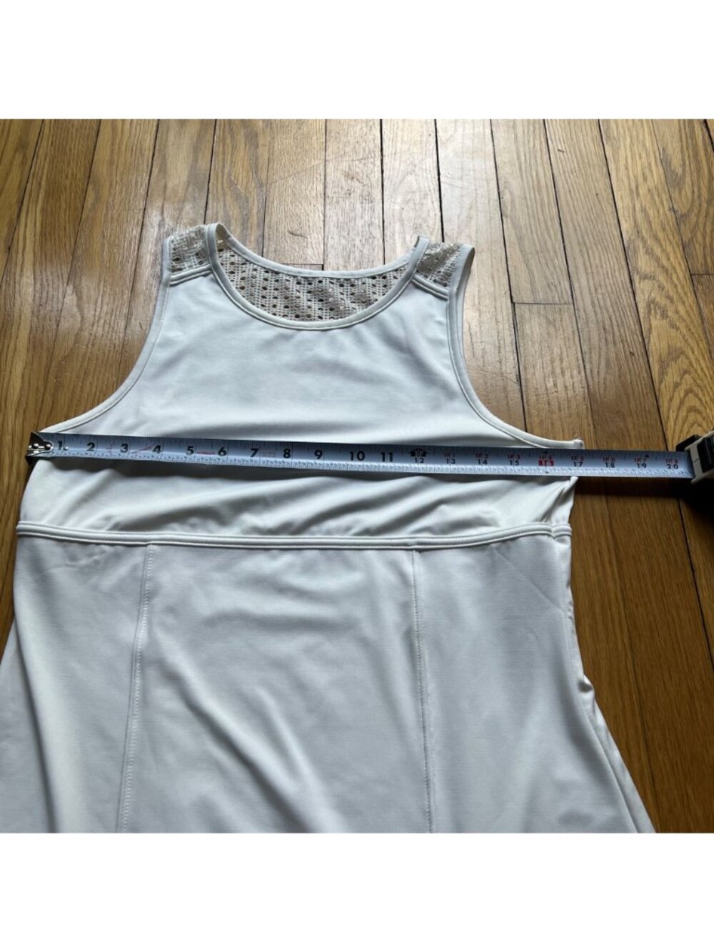 Tenniscore Tuckernuck Tnuck Sport M White Cane Victoria Mesh Sleeveless Dress - Picture 5 of 16